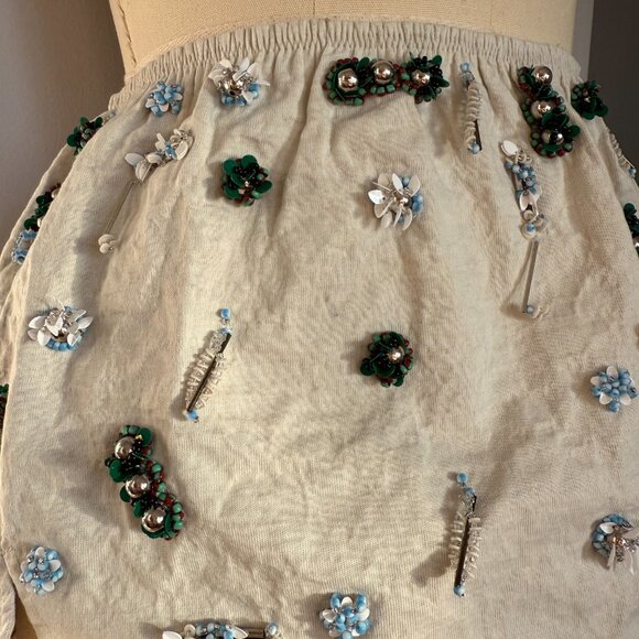 CHRISTOPHER ESBER Embla Beaded Crushed Micro Skirt Size 4 XS/S - Picture 3 of 9